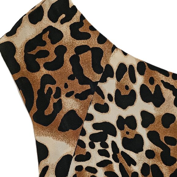NANETTE LEPORE  LUSCIOUS  100% SILK ANIMAL PRINT DRESS  SIZE 2 - Picture 4 of 14